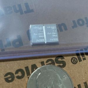 2 Grams Valcambi Suisse Fine Silver FS Bars